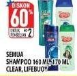 Promo Harga CLEAR/LIFEBUOY Shampoo 170ml/160ml  - Hypermart