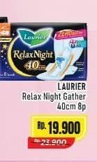Promo Harga Laurier Relax Night Gathers 40cm 8 pcs - Alfamart