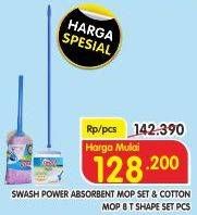 Promo Harga SWASH Power Absorbent Mop Set/Cotton Mop Set  - Superindo