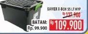 Promo Harga XAVIER X-box Container 55 ltr - Hypermart
