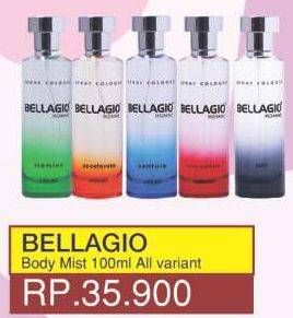 Promo Harga BELLAGIO Spray Cologne (Body Mist) All Variants 100 ml - Yogya