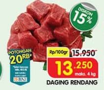 Promo Harga Daging Rendang Sapi per 100 gr - Superindo