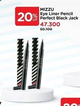 Promo Harga MIZZU Eyeliner Pen Perfect Wear Black 2 ml - Watsons