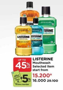 Promo Harga Listerine Mouthwash Antiseptic 100 ml - Watsons