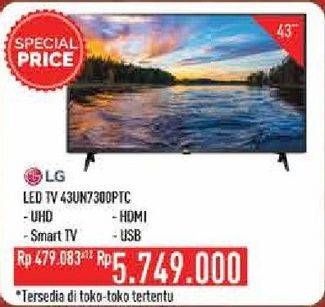Promo Harga LG 43UN7300PTC | 43 inci 4K Smart UHD TV  - Hypermart