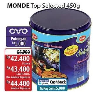 Promo Harga Monde Top Selected Biscuits 450 gr - Alfamidi