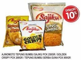 Promo Harga Ajinomoto Sajiku Tepung Bumbu Serbaguna Golden Crispy, Serbaguna  - Superindo