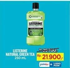 Promo Harga Listerine Mouthwash Antiseptic Natural Green Tea 250 ml - Indomaret