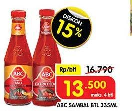 Promo Harga ABC Sambal 335 ml - Superindo