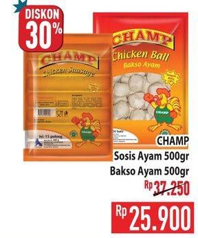 CHAMP Sosis Ayam, Bakso Ayam 500gr
