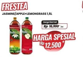 Promo Harga Frestea Minuman Teh Jasmine, Original, Apple 1500 ml - Carrefour