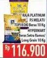 Promo Harga RAJA Platinum Beras/TOPI KOKI Beras Super Slyp 10 kg/HYPERMART Beras 10 kg  - Hypermart