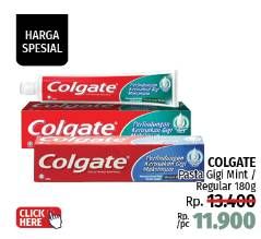 Promo Harga Colgate Toothpaste Reguler, Fresh Cool Mint 180 gr - LotteMart