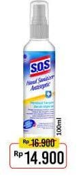 Promo Harga SOS Hand Sanitizer 100 ml - Alfamart