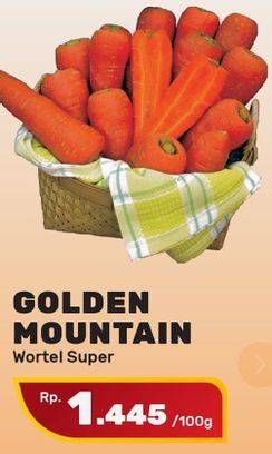 Promo Harga GOLDEN MOUNTAIN Wortel per 100 gr - Yogya