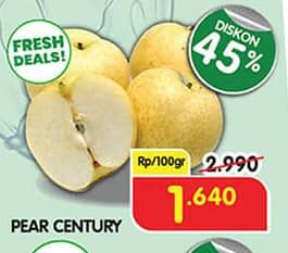 Promo Harga Pear Century per 100 gr - Superindo