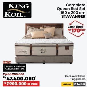 Promo Harga King Koil Stavenger M21 Matras Spring Bed Queen 160 X 200 Cm  - COURTS