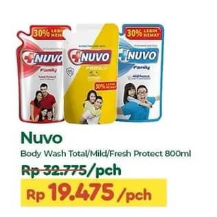 Promo Harga Nuvo Body Wash Total Protect, Mild Protect, Fresh Protect 800 ml - TIP TOP