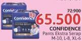 Promo Harga Confidence Adult Pants Slim & Fit Extra Absorb L8, M10, XL6 6 pcs - Alfamidi