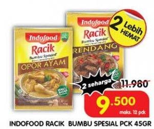 Promo Harga Indofood Bumbu Racik Special Gulai, Special Kare, Special Opor Ayam, Special Rawon, Special Rendang, Special Soto Ayam 45 gr - Superindo
