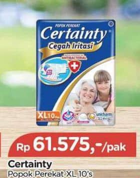 Promo Harga Certainty Adult Diapers XL10 10 pcs - TIP TOP