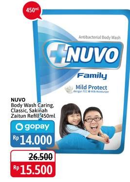 Promo Harga NUVO Body Wash Care Protect, Classic, Sakinah 450 ml - Alfamidi