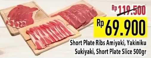 Promo Harga Short Plate Ribs Amiyaki, Yakiniku, Sukiyaki, Short Plate Slice  - Hypermart