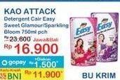 Promo Harga Attack Easy Detergent Liquid Sparkling Blooming, Sweet Glamour 750 ml - Indomaret