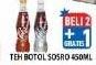 Promo Harga SOSRO Teh Botol Less Sugar, Original 450 ml - Hypermart