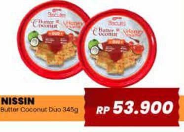 Promo Harga Nissin Biscuits Duo Butter Coconut Honey Sesame 345 gr - Yogya