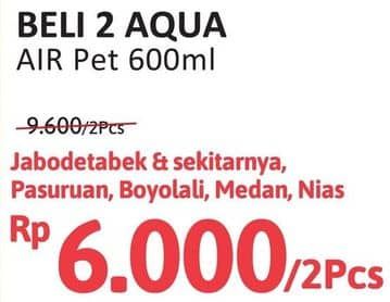Promo Harga Aqua Air Mineral 600 ml - Alfamidi