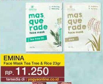 Promo Harga EMINA Masquerade Face Mask Tea Tree Oil, Rice 23 gr - Yogya