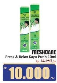 Promo Harga FRESH CARE Minyak Angin Press & Relax Kayu Putih 10 ml - Hari Hari