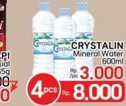 Promo Harga Crystalline Air Mineral 600 ml - LotteMart