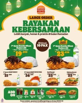 Promo Harga Large Order  - Burger King