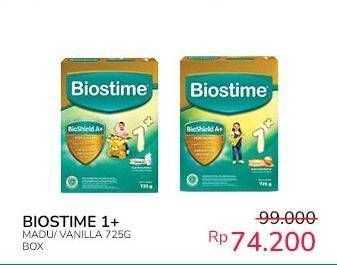 Promo Harga Biostime 1+ Susu Pertumbuhan Anak  Madu, Vanilla 725 gr - Indomaret