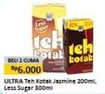Promo Harga ULTRA Teh Kotak Jasmine 200ml / Less Sugar 300ml  - Alfamart
