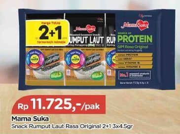 Promo Harga Mamasuka Rumput Laut Panggang Original per 2 bungkus 4 gr - TIP TOP
