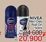 Promo Harga Nivea Men Deo Roll On 50 ml - LotteMart