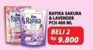 Promo Harga So Klin Rapika Pelicin Pakaian Lavender Splash, Sakura Strawberry 400 ml - Alfamart