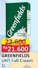 Promo Harga GREENFIELDS UHT Full Cream 1000 ml - Alfamart