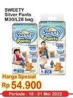 Promo Harga Sweety Silver Pants M30, L28 28 pcs - Indomaret