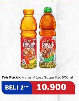 Promo Harga TEH PUCUK HARUM Minuman Teh Less Sugar, Jasmine 500 ml - Carrefour