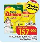 Promo Harga DANCOW FortiGro Susu Bubuk Full Cream, Instant per 2 box 800 gr - Superindo