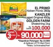 Promo Harga Golden Farm French Fries + Kanzler Nugget + El Primo Sausage  - LotteMart