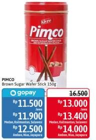 Promo Harga PIMCO Wafer Stick Brown Sugar 150 gr - Alfamidi