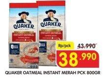 Promo Harga Quaker Oatmeal Merah 800 gr - Superindo