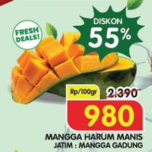 Promo Harga Mangga Harum Manis per 100 gr - Superindo