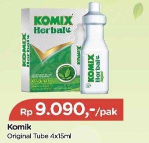 Promo Harga Komix Herbal Obat Batuk Original per 4 sachet 15 ml - TIP TOP