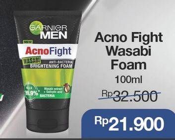 Promo Harga GARNIER MEN Acno Fight Facial Foam Wasabi 100 ml - Alfamart